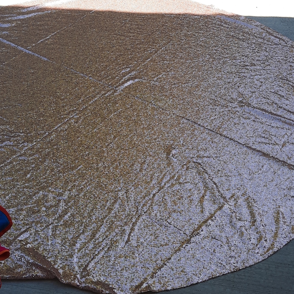 Brand New Pink Sequined Round Tablecloth